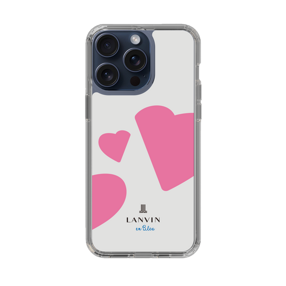 スリムプロテクションケース［ LANVIN en Bleu Hearts Pink - ランバン ハート ピンク ］