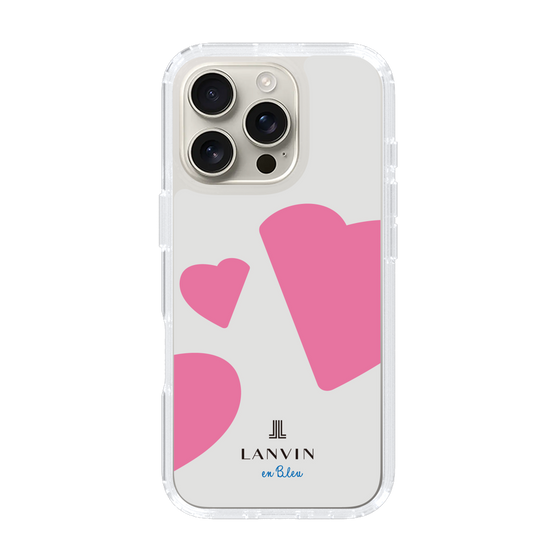 スリムプロテクションケース［ LANVIN en Bleu Hearts Pink - ランバン ハート ピンク ］