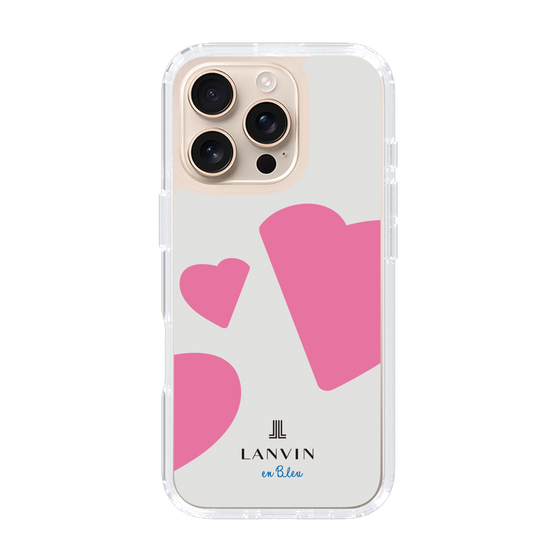 スリムプロテクションケース［ LANVIN en Bleu Hearts Pink - ランバン ハート ピンク ］