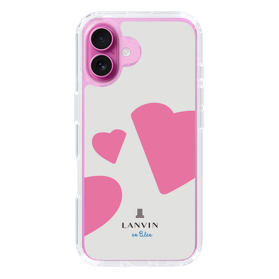 スリムプロテクションケース［ LANVIN en Bleu Hearts Pink - ランバン ハート ピンク ］