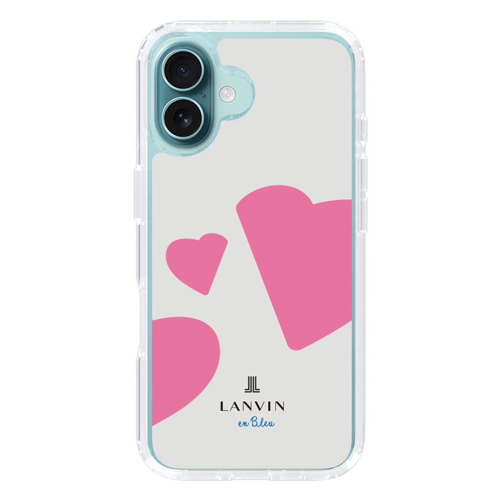 スリムプロテクションケース for Apple iPhone 16 Plus［ LANVIN en Bleu Hearts Pink - ラ