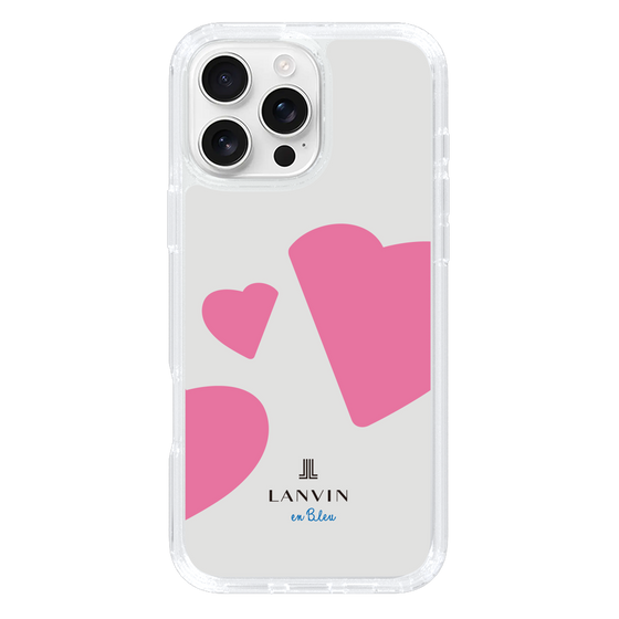 スリムプロテクションケース［ LANVIN en Bleu Hearts Pink - ランバン ハート ピンク ］