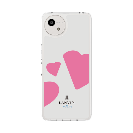 スリムプロテクションケース［ LANVIN en Bleu Hearts Pink - ランバン ハート ピンク ］