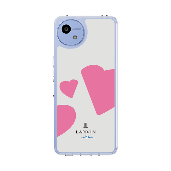 スリムプロテクションケース［ LANVIN en Bleu Hearts Pink - ランバン ハート ピンク ］