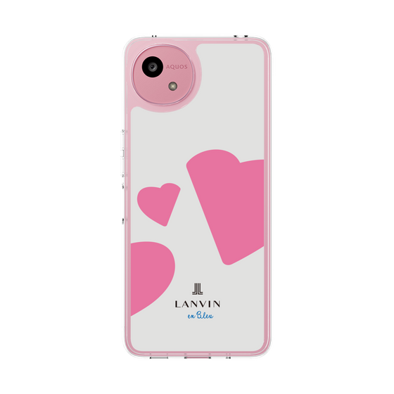 スリムプロテクションケース［ LANVIN en Bleu Hearts Pink - ランバン ハート ピンク ］