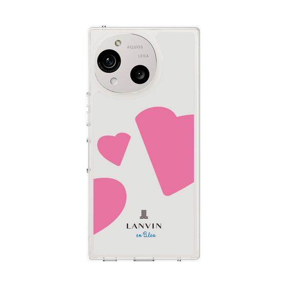スリムプロテクションケース［ LANVIN en Bleu Hearts Pink - ランバン ハート ピンク ］