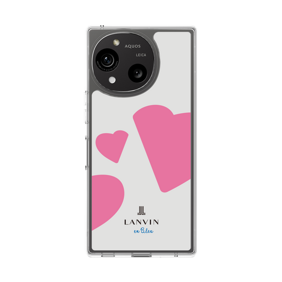 スリムプロテクションケース［ LANVIN en Bleu Hearts Pink - ランバン ハート ピンク ］