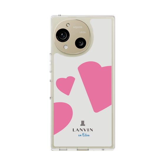 スリムプロテクションケース［ LANVIN en Bleu Hearts Pink - ランバン ハート ピンク ］