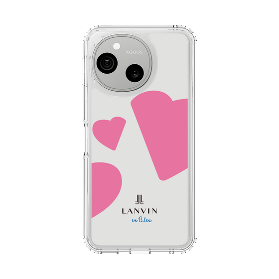 スリムプロテクションケース［ LANVIN en Bleu Hearts Pink - ランバン ハート ピンク ］