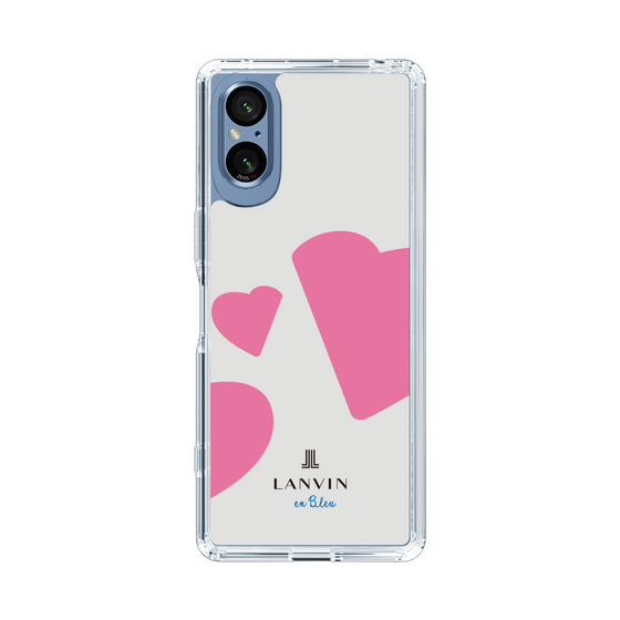 スリムプロテクションケース［ LANVIN en Bleu Hearts Pink - ランバン ハート ピンク ］