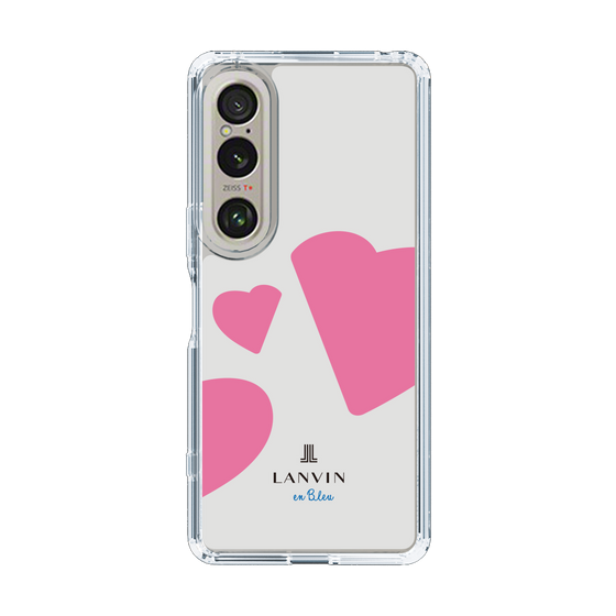 スリムプロテクションケース［ LANVIN en Bleu Hearts Pink - ランバン ハート ピンク ］