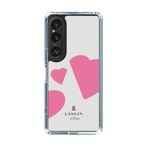 スリムプロテクションケース［ LANVIN en Bleu Hearts Pink - ランバン ハート ピンク ］