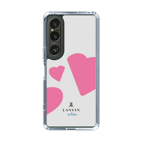 スリムプロテクションケース［ LANVIN en Bleu Hearts Pink - ランバン ハート ピンク ］