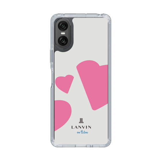 スリムプロテクションケース［ LANVIN en Bleu Hearts Pink - ランバン ハート ピンク ］