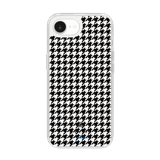 スリムプロテクションケース［ Houndstooth Pattern Black with LANVIN en Bleu logo- ランバン 千鳥格子柄 ブラック ］