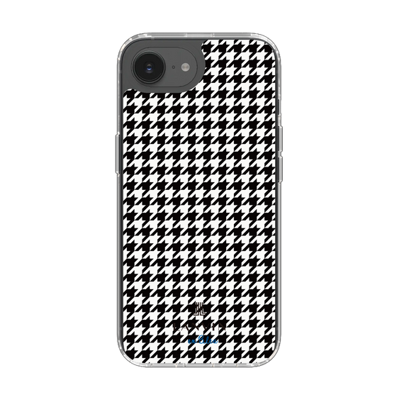 スリムプロテクションケース［ Houndstooth Pattern Black with LANVIN en Bleu logo- ランバン 千鳥格子柄 ブラック ］