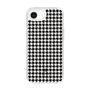 スリムプロテクションケース［ Houndstooth Pattern Black with LANVIN en Bleu logo- ランバン 千鳥格子柄 ブラック ］