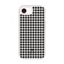 スリムプロテクションケース［ Houndstooth Pattern Black with LANVIN en Bleu logo- ランバン 千鳥格子柄 ブラック ］