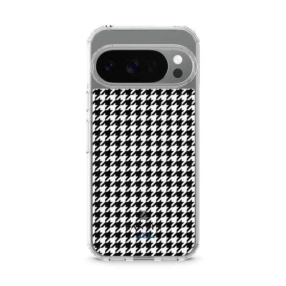スリムプロテクションケース［ Houndstooth Pattern Black with LANVIN en Bleu logo- ランバン 千鳥格子柄 ブラック ］