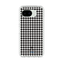 スリムプロテクションケース［ Houndstooth Pattern Black with LANVIN en Bleu logo- ランバン 千鳥格子柄 ブラック ］