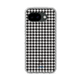 スリムプロテクションケース［ Houndstooth Pattern Black with LANVIN en Bleu logo- ランバン 千鳥格子柄 ブラック ］