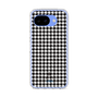 スリムプロテクションケース［ Houndstooth Pattern Black with LANVIN en Bleu logo- ランバン 千鳥格子柄 ブラック ］
