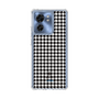 スリムプロテクションケース［ Houndstooth Pattern Black with LANVIN en Bleu logo- ランバン 千鳥格子柄 ブラック ］