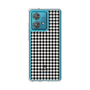 スリムプロテクションケース［ Houndstooth Pattern Black with LANVIN en Bleu logo- ランバン 千鳥格子柄 ブラック ］