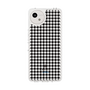 スリムプロテクションケース［ Houndstooth Pattern Black with LANVIN en Bleu logo- ランバン 千鳥格子柄 ブラック ］