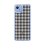 スリムプロテクションケース［ Houndstooth Pattern Black with LANVIN en Bleu logo- ランバン 千鳥格子柄 ブラック ］