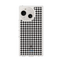 スリムプロテクションケース［ Houndstooth Pattern Black with LANVIN en Bleu logo- ランバン 千鳥格子柄 ブラック ］