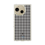スリムプロテクションケース［ Houndstooth Pattern Black with LANVIN en Bleu logo- ランバン 千鳥格子柄 ブラック ］