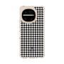 スリムプロテクションケース［ Houndstooth Pattern Black with LANVIN en Bleu logo- ランバン 千鳥格子柄 ブラック ］