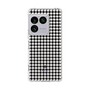 スリムプロテクションケース［ Houndstooth Pattern Black with LANVIN en Bleu logo- ランバン 千鳥格子柄 ブラック ］