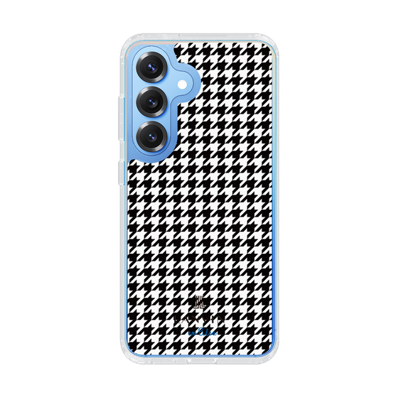 スリムプロテクションケース［ Houndstooth Pattern Black with LANVIN en Bleu logo- ランバン 千鳥格子柄 ブラック ］