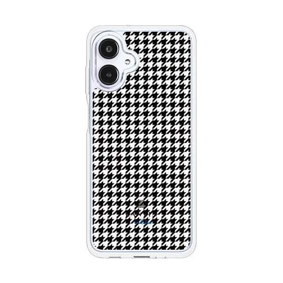 スリムプロテクションケース［ Houndstooth Pattern Black with LANVIN en Bleu logo- ランバン 千鳥格子柄 ブラック ］