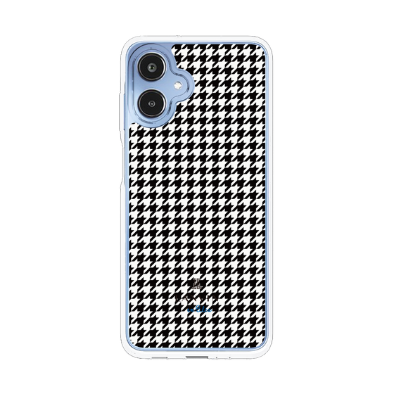 スリムプロテクションケース［ Houndstooth Pattern Black with LANVIN en Bleu logo- ランバン 千鳥格子柄 ブラック ］