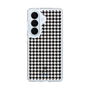 スリムプロテクションケース［ Houndstooth Pattern Black with LANVIN en Bleu logo- ランバン 千鳥格子柄 ブラック ］