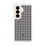 スリムプロテクションケース［ Houndstooth Pattern Black with LANVIN en Bleu logo- ランバン 千鳥格子柄 ブラック ］