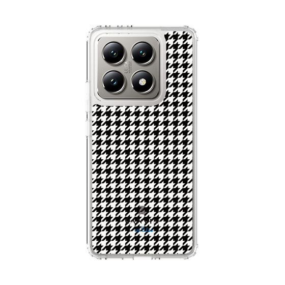 スリムプロテクションケース［ Houndstooth Pattern Black with LANVIN en Bleu logo- ランバン 千鳥格子柄 ブラック ］
