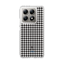 スリムプロテクションケース［ Houndstooth Pattern Black with LANVIN en Bleu logo- ランバン 千鳥格子柄 ブラック ］