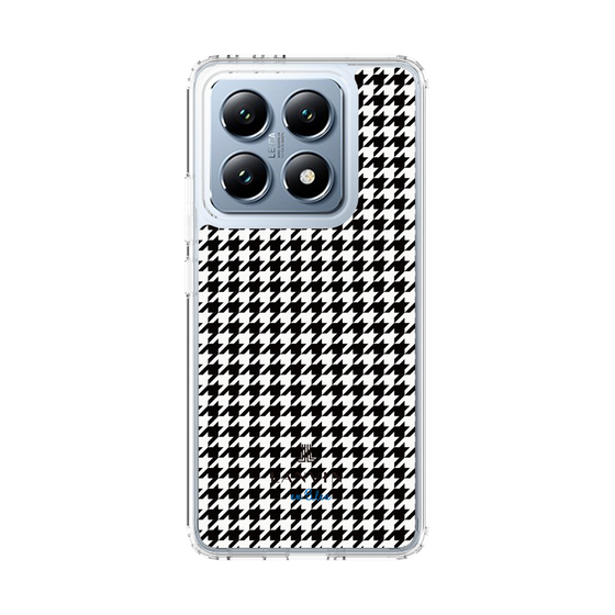 スリムプロテクションケース［ Houndstooth Pattern Black with LANVIN en Bleu logo- ランバン 千鳥格子柄 ブラック ］