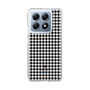 スリムプロテクションケース［ Houndstooth Pattern Black with LANVIN en Bleu logo- ランバン 千鳥格子柄 ブラック ］