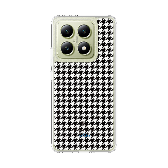 スリムプロテクションケース［ Houndstooth Pattern Black with LANVIN en Bleu logo- ランバン 千鳥格子柄 ブラック ］