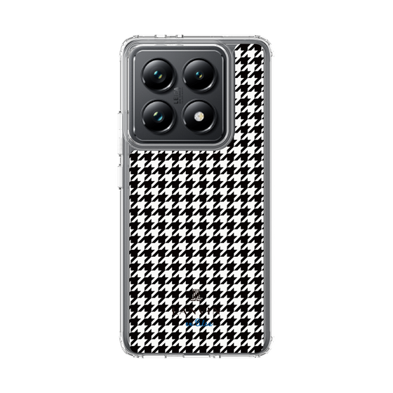 スリムプロテクションケース［ Houndstooth Pattern Black with LANVIN en Bleu logo- ランバン 千鳥格子柄 ブラック ］