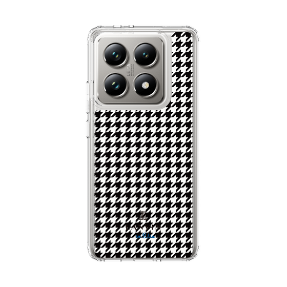 スリムプロテクションケース［ Houndstooth Pattern Black with LANVIN en Bleu logo- ランバン 千鳥格子柄 ブラック ］