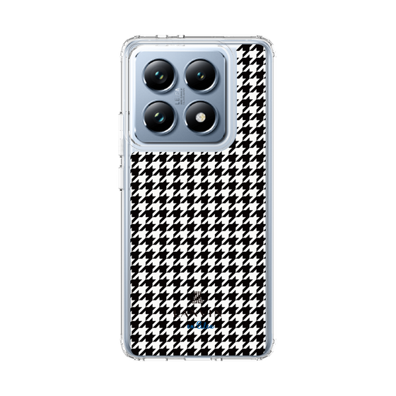 スリムプロテクションケース［ Houndstooth Pattern Black with LANVIN en Bleu logo- ランバン 千鳥格子柄 ブラック ］