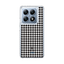スリムプロテクションケース［ Houndstooth Pattern Black with LANVIN en Bleu logo- ランバン 千鳥格子柄 ブラック ］