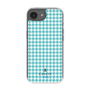 スリムプロテクションケース［ Houndstooth Pattern Blue with LANVIN en Bleu logo- ランバン 千鳥格子柄 ブルー ］