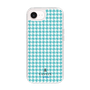 スリムプロテクションケース［ Houndstooth Pattern Blue with LANVIN en Bleu logo- ランバン 千鳥格子柄 ブルー ］